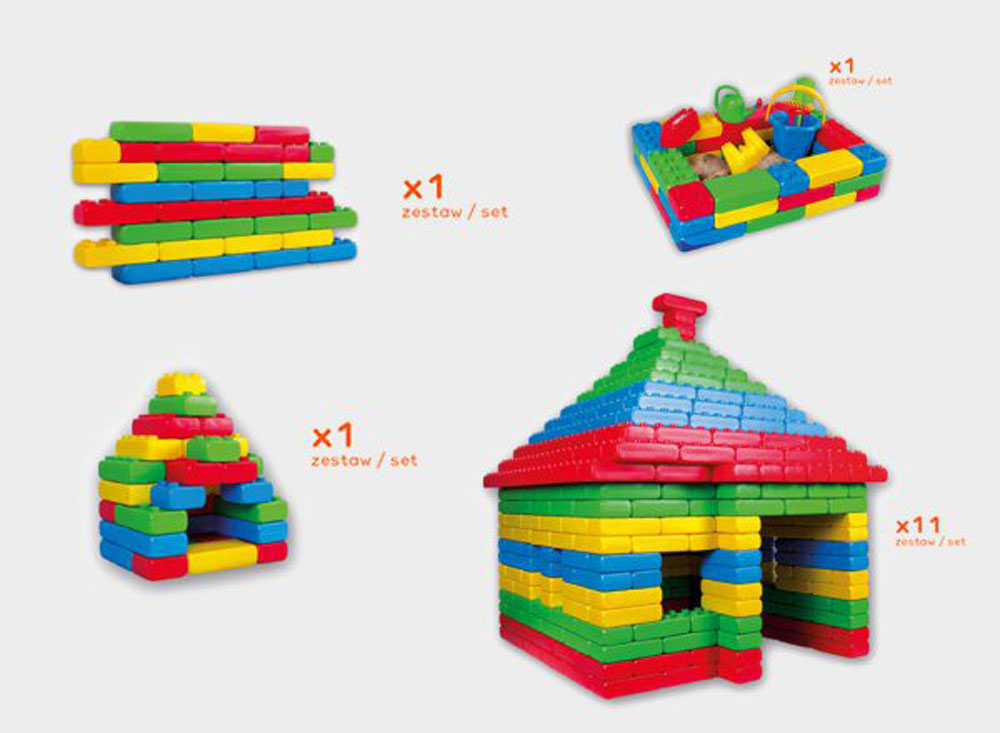 XLarge Construction Building Blocks 'Bricks' 33 Pcs