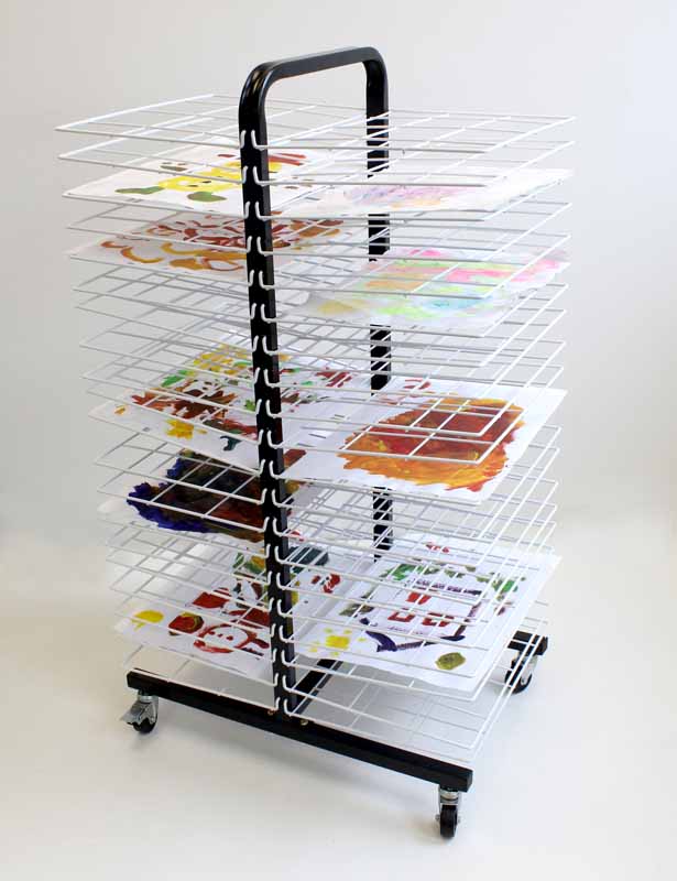 Fixed Shelves Mobile Art Drying Rack