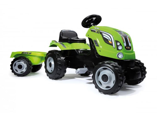Smoby Green Tractor with Trailer