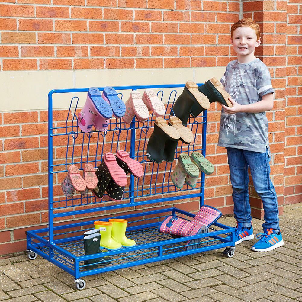 Double Sided Wellie Rack and Coat Rail