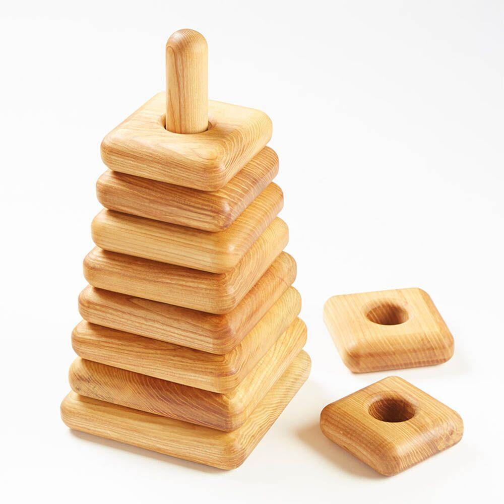 Giant Square Wooden Stacking Pyramid