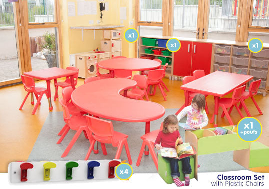 EASE Classroom with Plastic Chairs - All Heights