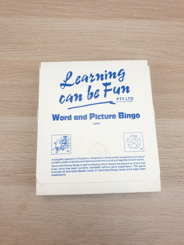 Learning Can Be Fun - Word and Picture Bingo