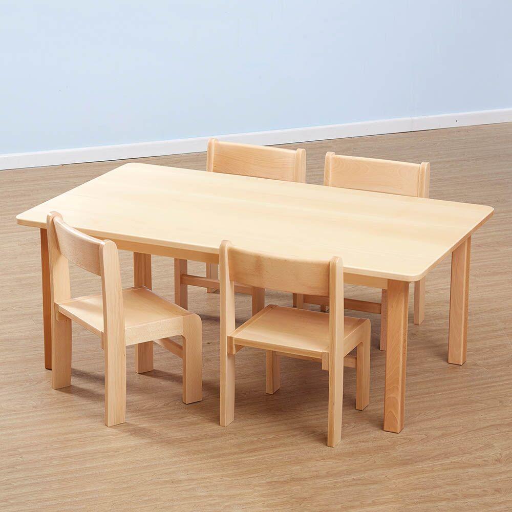 Classic Solid Beech Rectangular Table - 3 Heights available