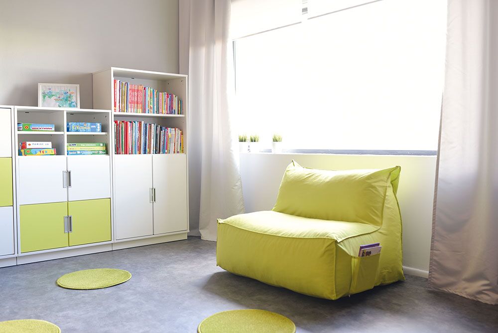 Pouf double couch green