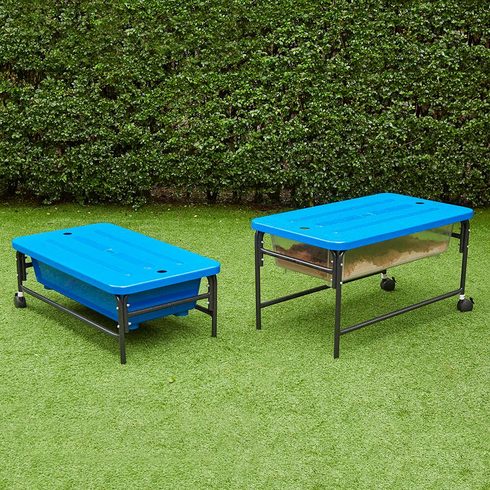 Sand & Water Play Table 58cm Blue/Translucent 2pk