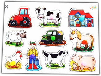 Large Peg Puzzles 4PK