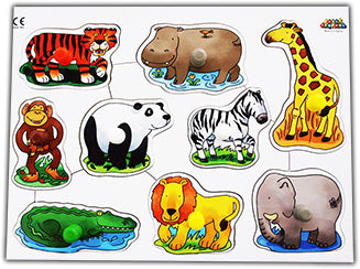 Large Peg Puzzles 4PK