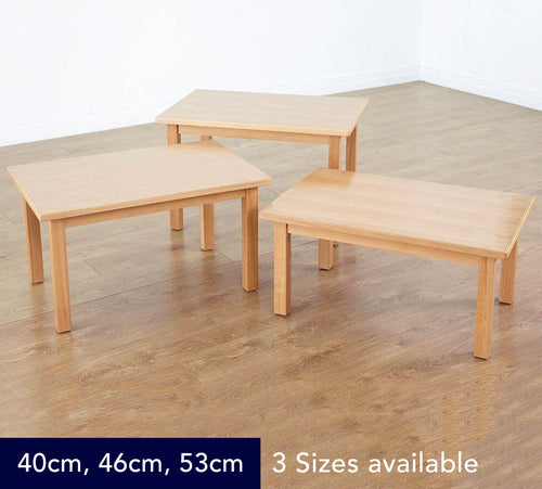 Classic Beech Rectangular Table Height - 3 Heights available