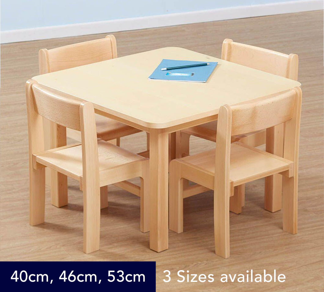 Classic Beech Square Table - 3 Heights available