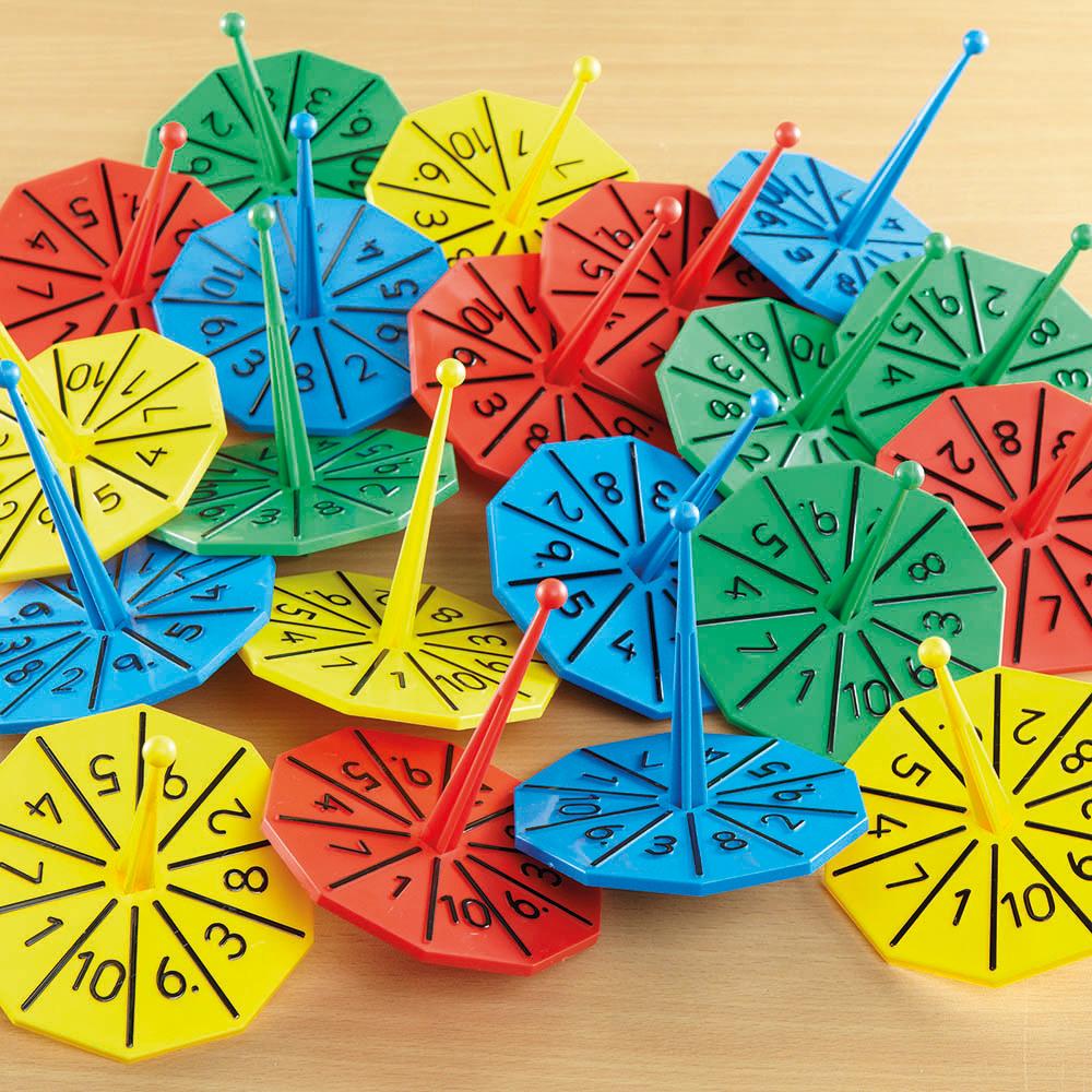 Plastic Number Spinners 1-10 20pk
