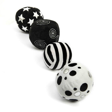 Black and White Soft Sensory Activity Balls 4pk