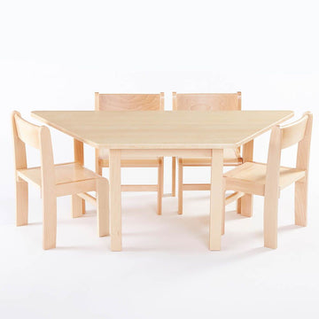 Trapezoida Solid Beech Table L120 x H53cm