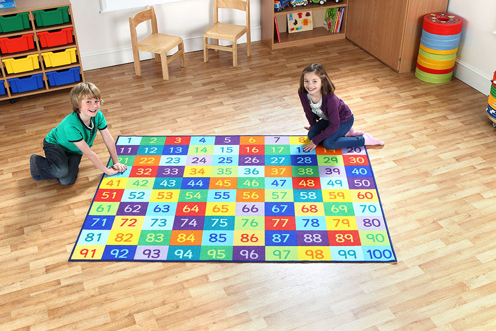 Rainbow 1-100 Number Carpet