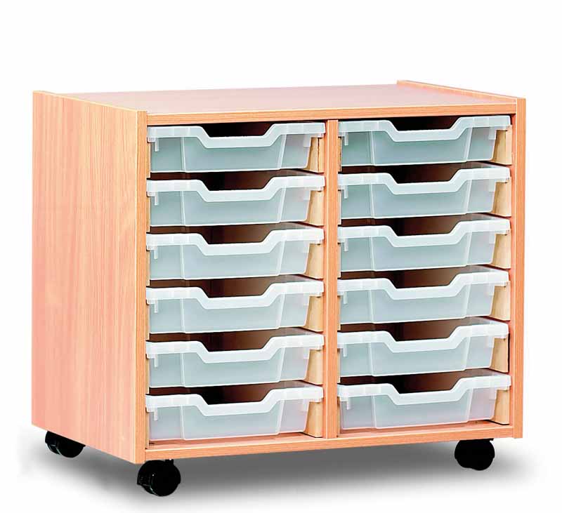 12 Shallow Tray Storage Unit Unit  for classroom storage