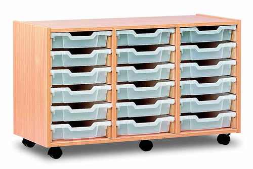 18 Shallow Tray Storage Unit  for classroom storage