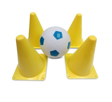 SOCCER BALL AND CONES