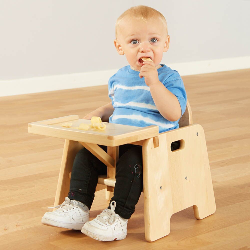 Infant Wooden Feeding Chair with Tray H20cm