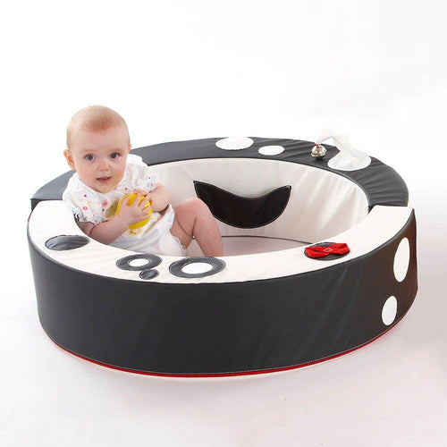 Black and White Padded Wipe Clean Baby Playring