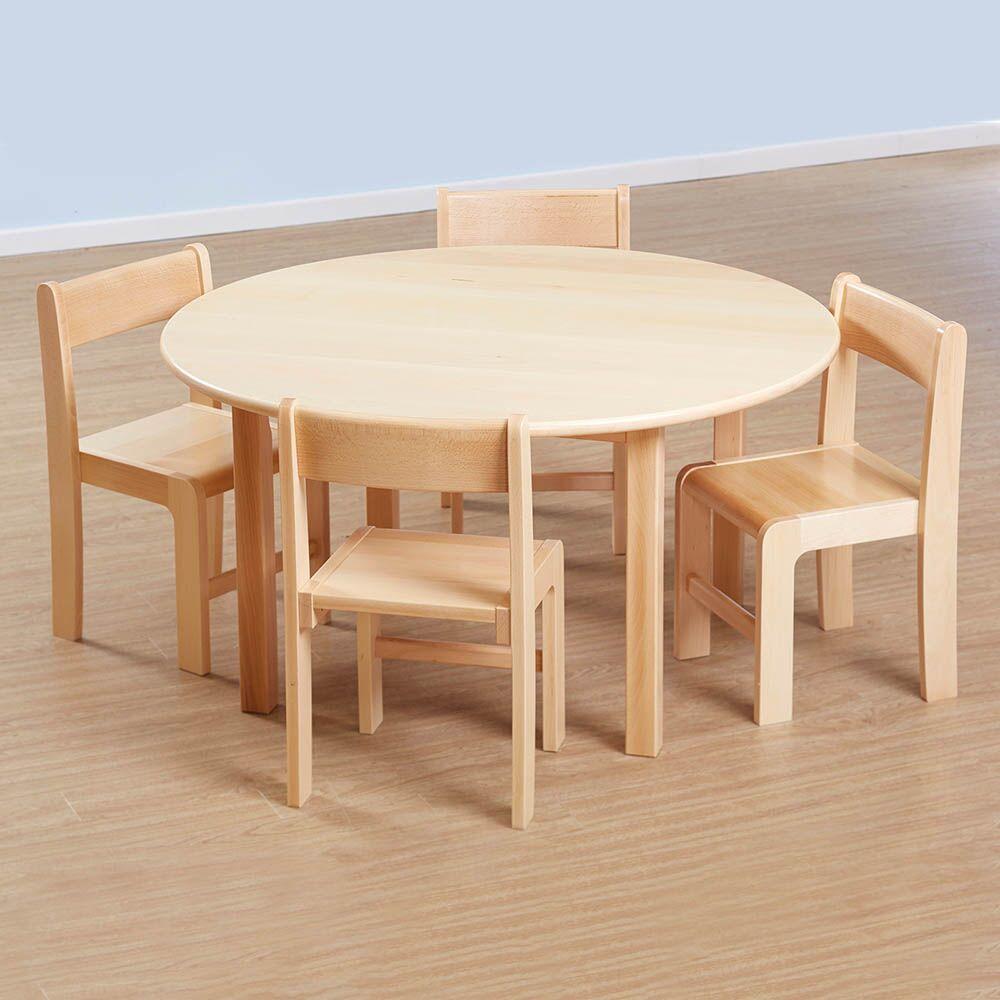 Classic Circular Solid Beech Table - 3 Heights available