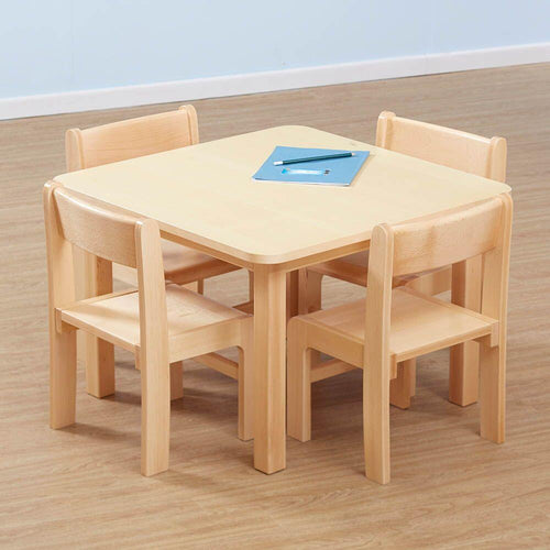 Classic Beech Square Table Height 400mm