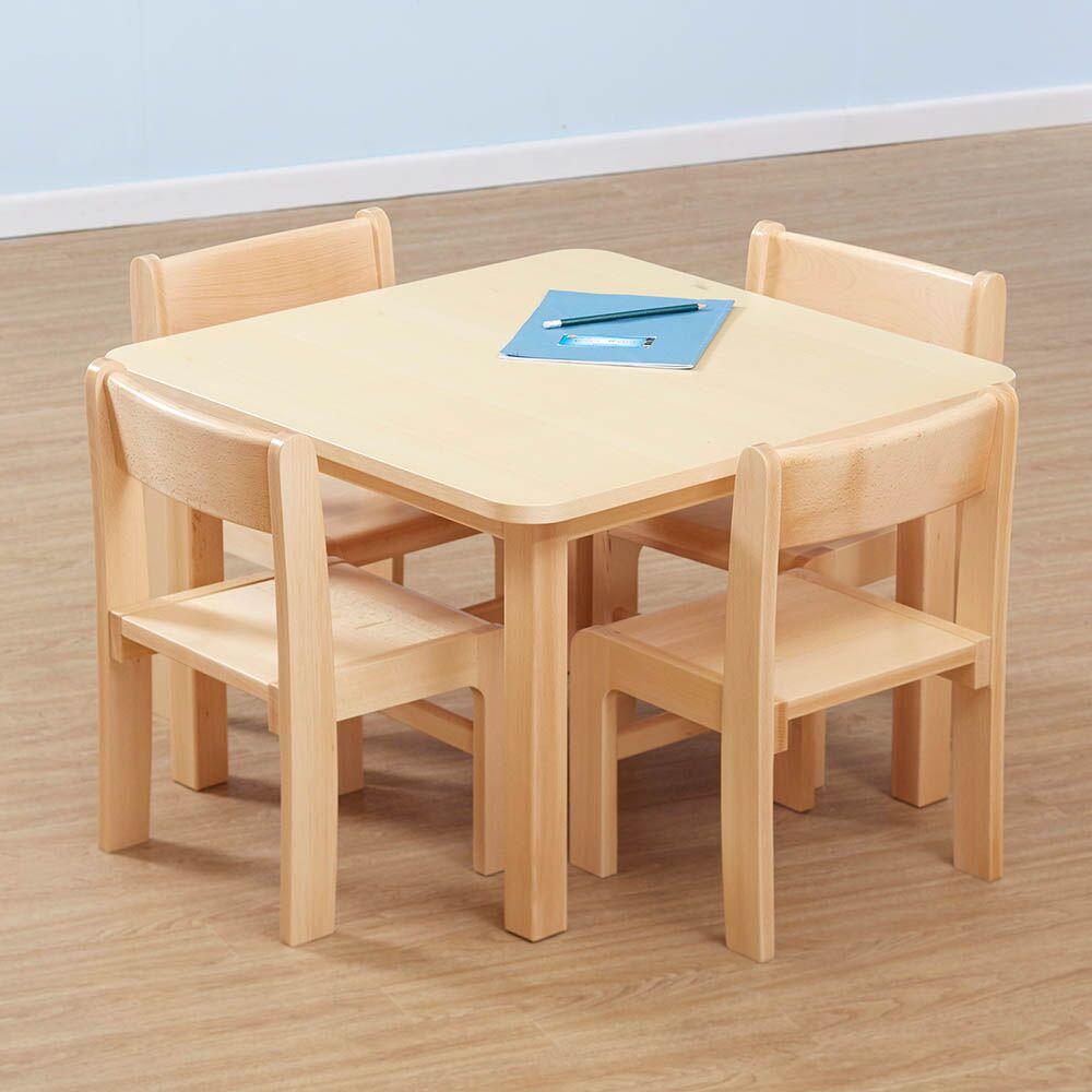 Classic Beech Square Table Height 530mm