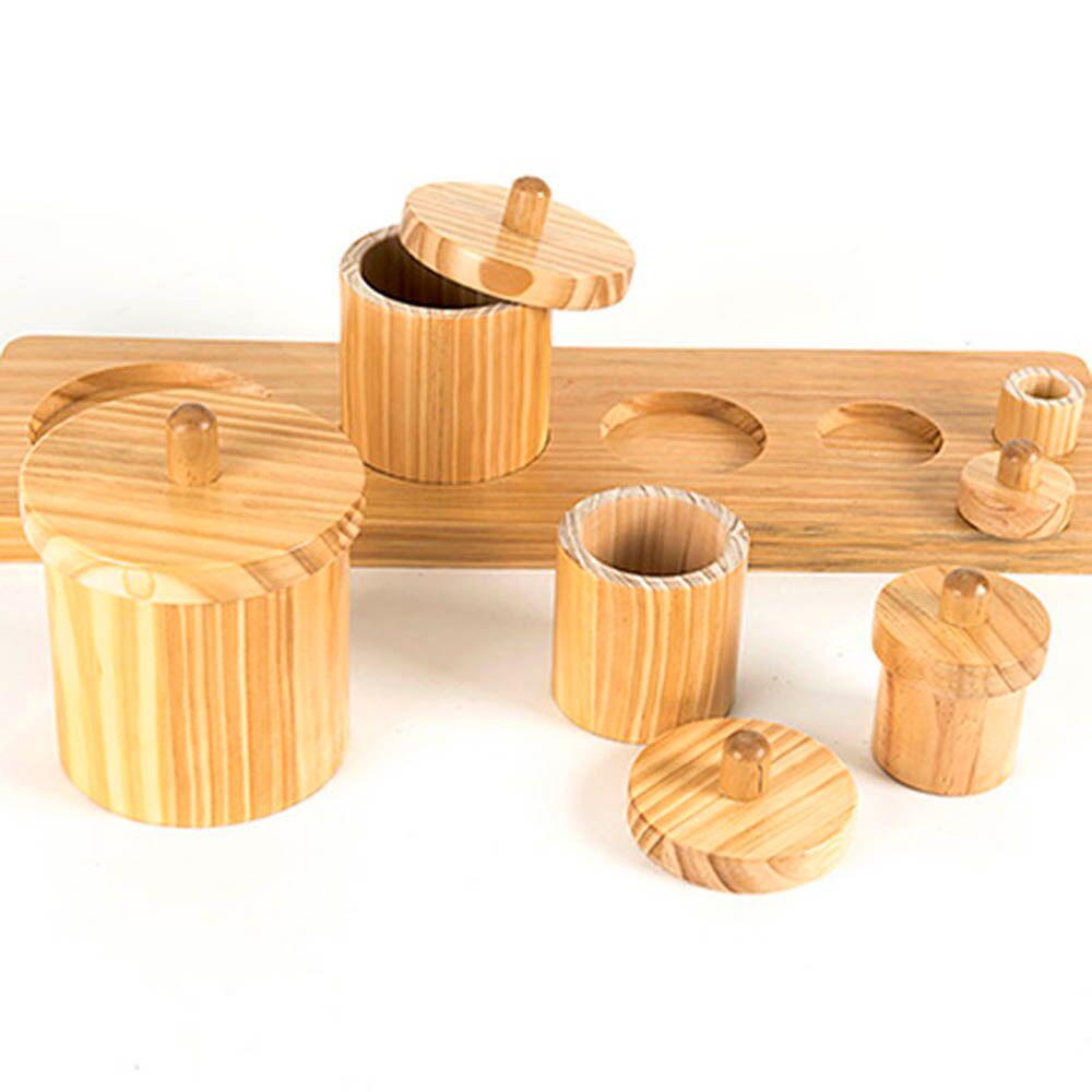 Wooden Toddler Sorting Pots