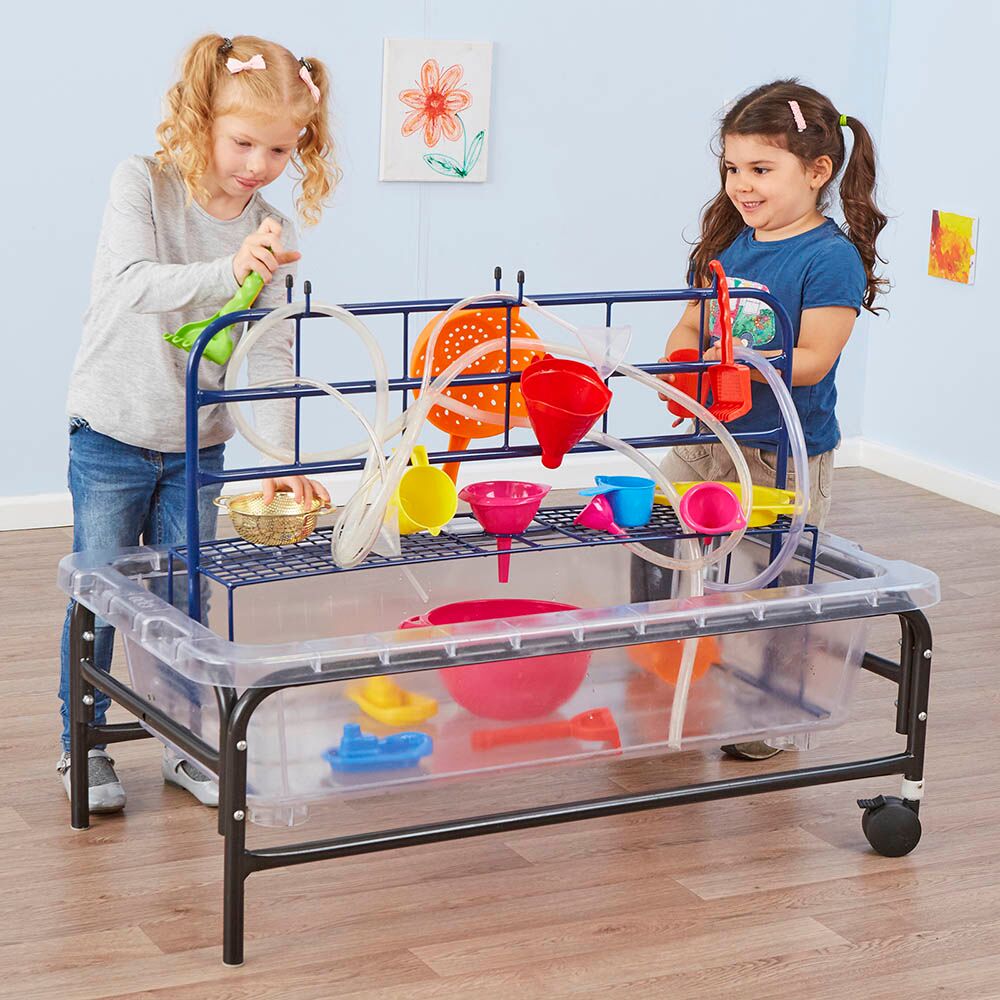 Sand & Water Play Table 40cm Blue/Translucent 2pk
