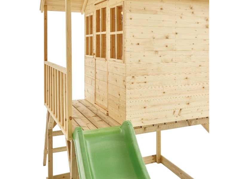 TP Hill Top Tower Wooden Playhouse with Slide