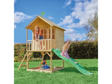 TP Hill Top Tower Wooden Playhouse with Slide