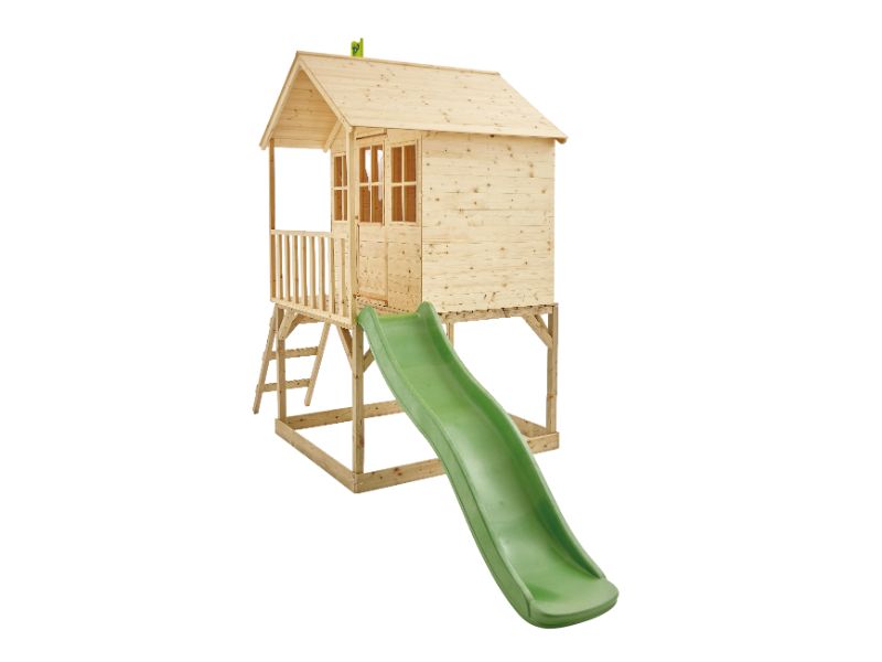 TP Hill Top Tower Wooden Playhouse with Slide