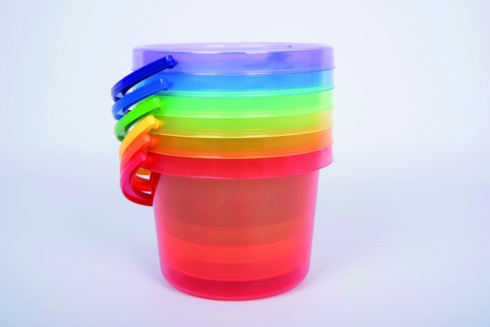 Translucent colour bucket set - Pk6
