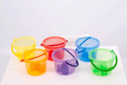 Translucent colour bucket set - Pk6