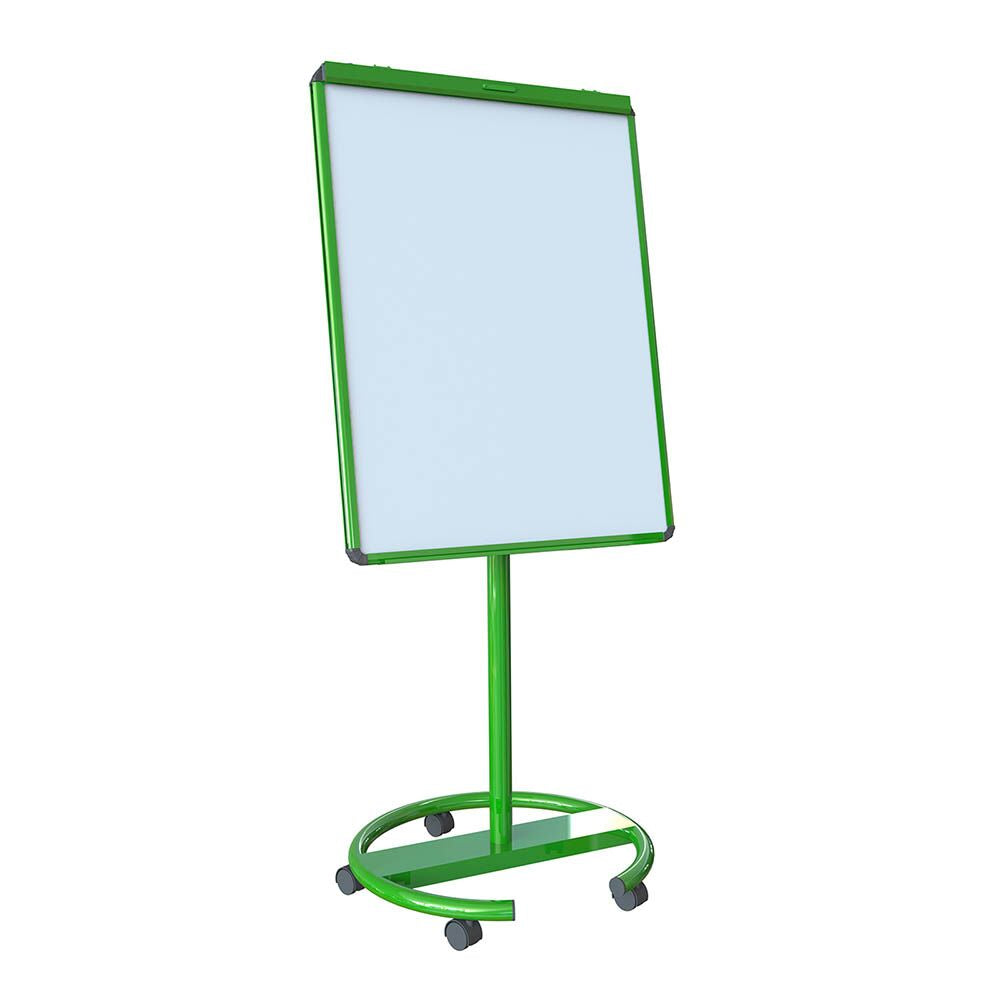 Mobile Presentation Whiteboard and Flipchart Red
