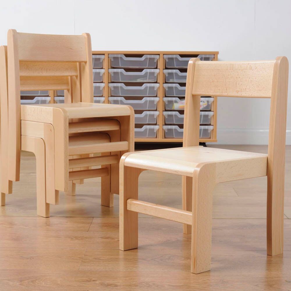 Solid Beech Circular Table H460mm and Chairs Set