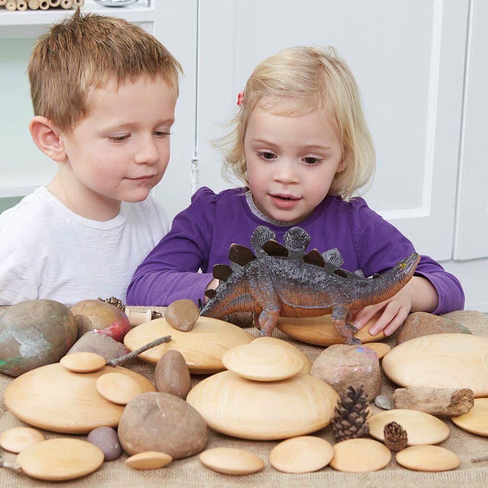 Wooden Stacking Pebbles 20pk