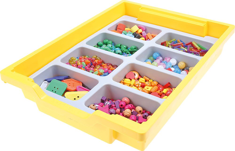 Divider for shallow containers with 8 compartments