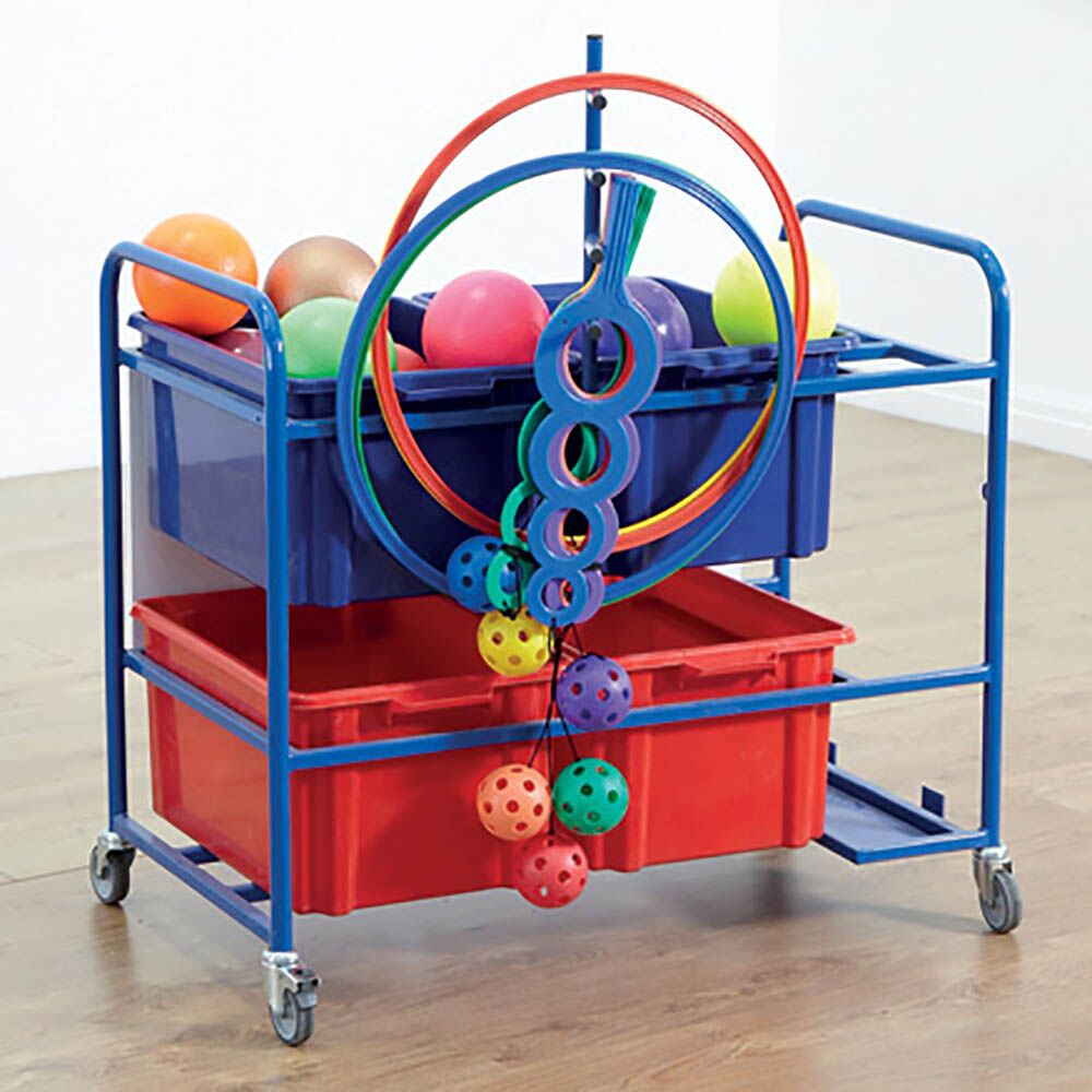 Whiteboard and Storage Trolley