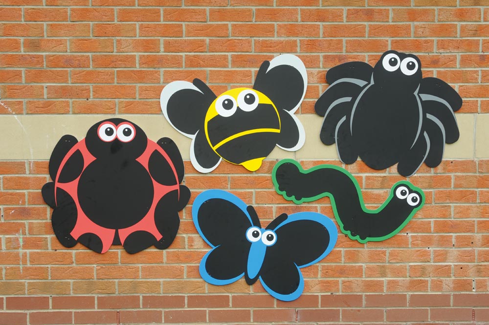 Outdoor Activity Wall Panel Chalk board - Minibeasts Set of 5