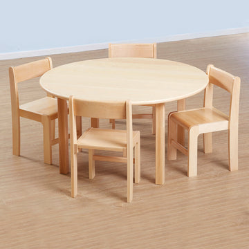 Solid Beech Rectangular Table H400mm and Chairs