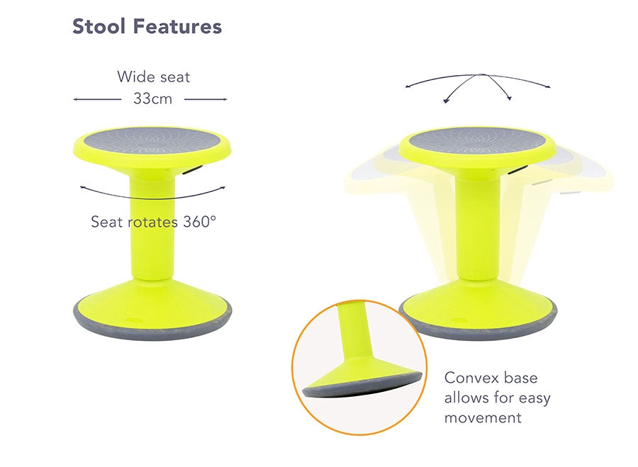 Kite Height Adjustable Motion Stool - All Colours