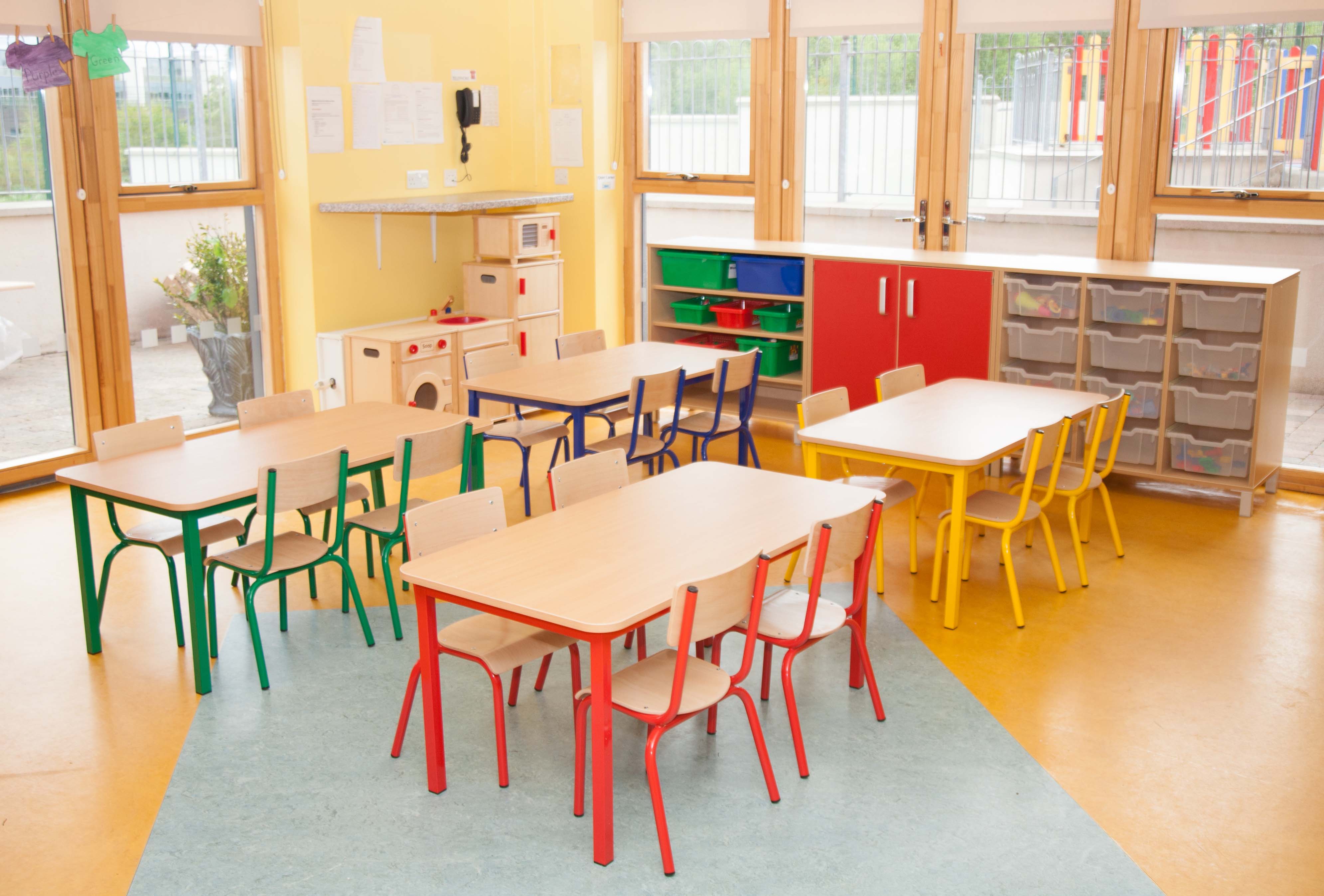 Steel  Rectangular School Table 53cm - All Colours