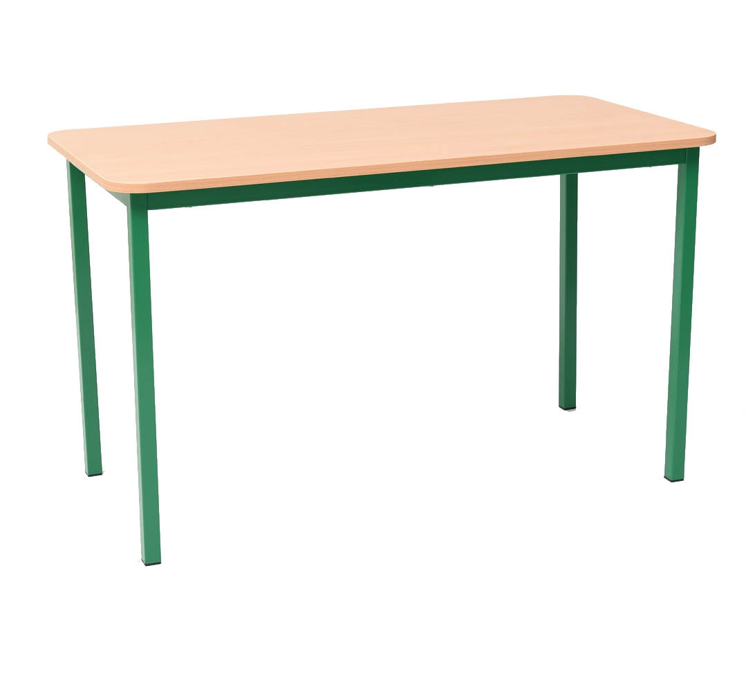 Steel Rectangular School Table - Green 71cm