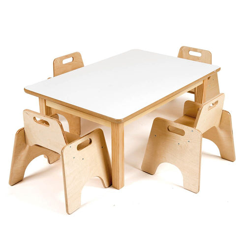 Rectangular Toddler Table H380mm and Four Chairs