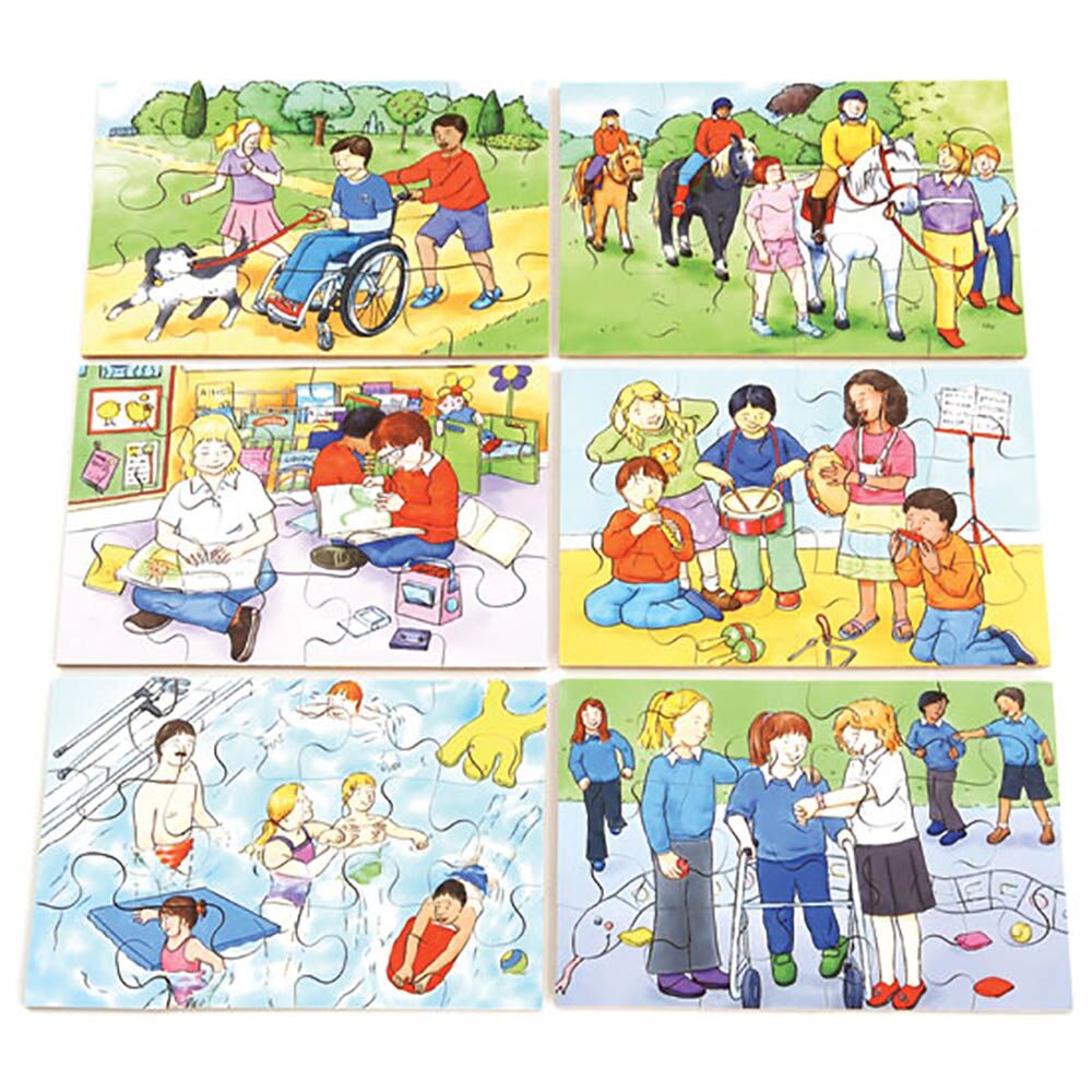 Illustrated Inclusion Jigsaw Puzzle 6pk