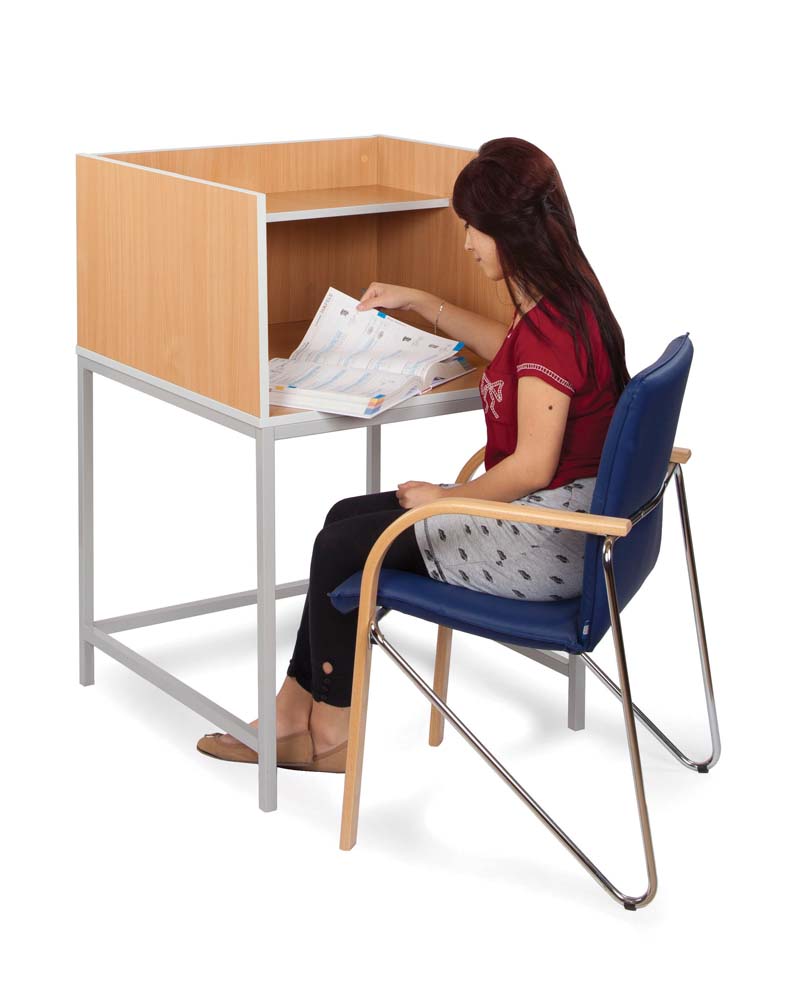 Study Carrel with Straight Legs