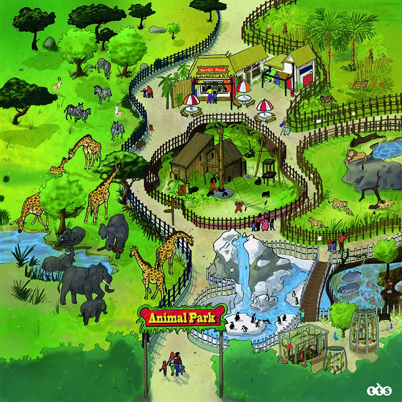 Active World Tuff Tray Safari Park Mat
