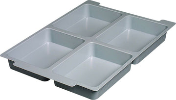 Divider for shallow containers with 4 compartments