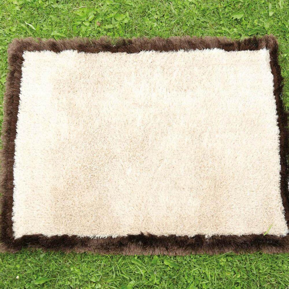 Soft Brown and Cream Outdoor Carpet 160 x 110cm