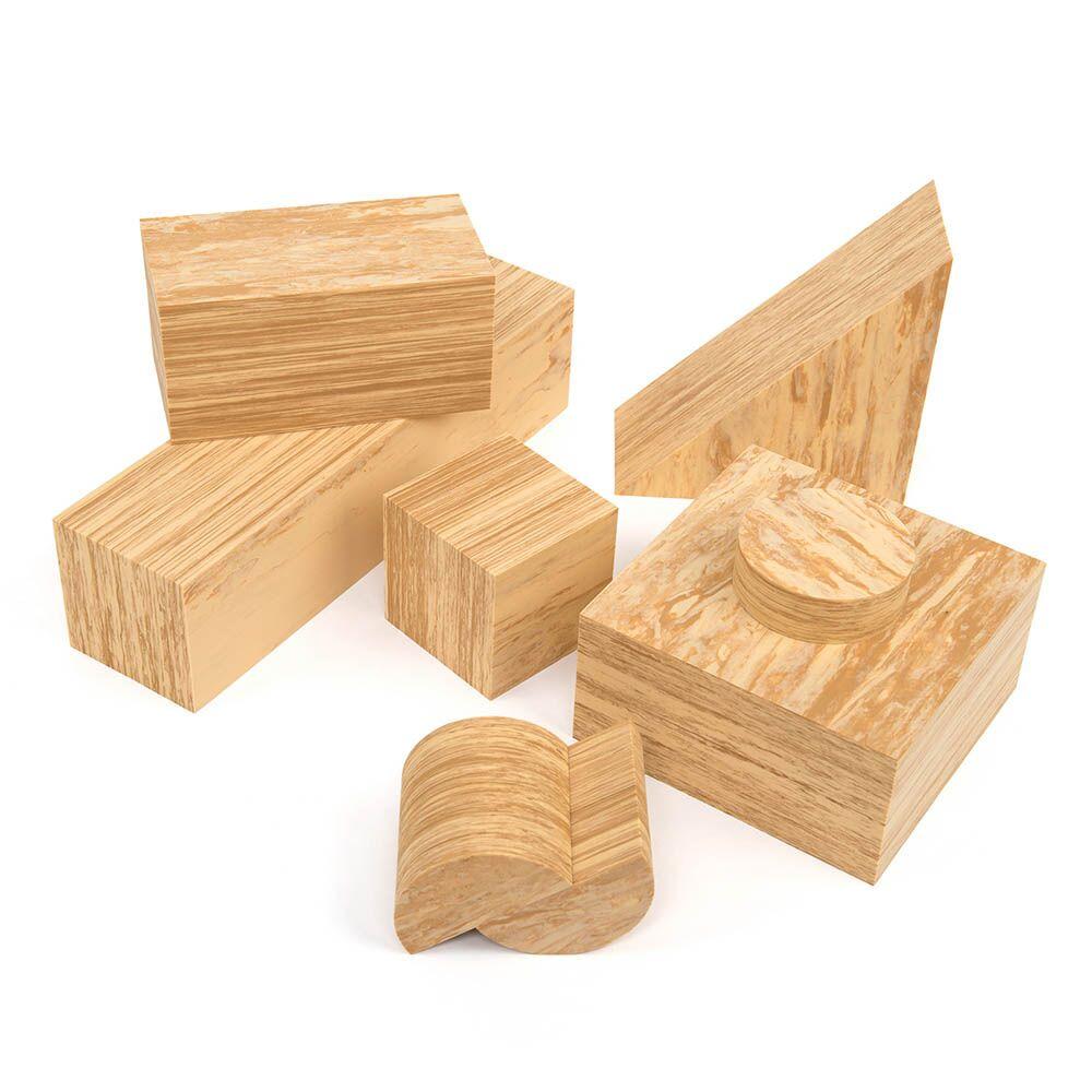 Soft Wood Effect Foam Blocks 56pk